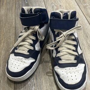Nike Navy and White High-Top Sneakers